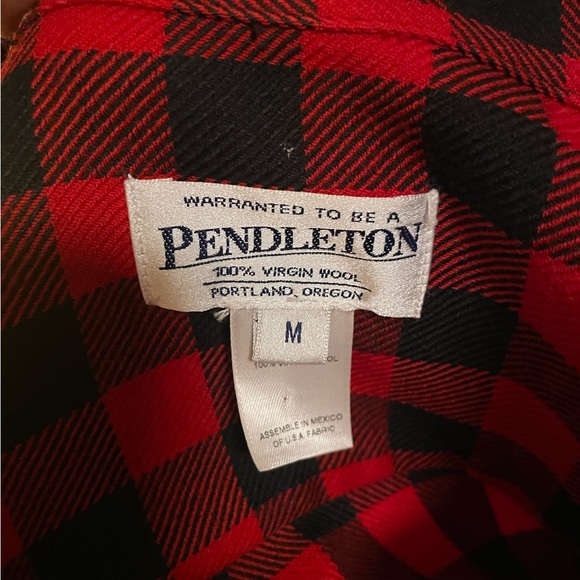 NWOT Pendleton Red and Black Checkered Shirt - Picture 3 of 3